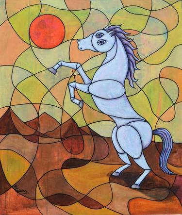 Original Horse Painting by Marisol Sánchez