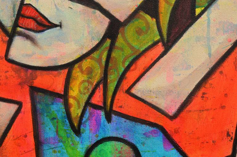 Original Abstract Expressionism Fantasy Painting by Marisol Sánchez