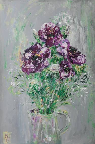 Print of Abstract Expressionism Floral Paintings by Tanya Lasovsky