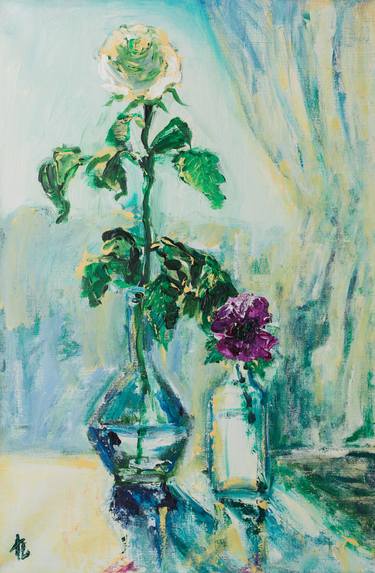 Original Expressionism Floral Paintings by Tanya Lasovsky