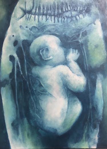 Original Figurative Mortality Painting by V irrgo