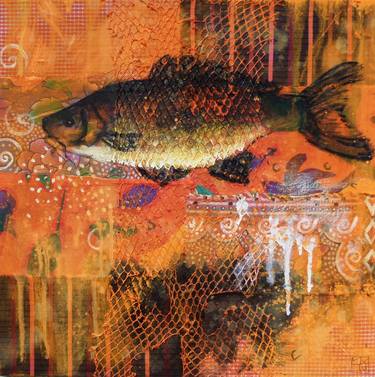 Original Fine Art Fish Paintings by michaela knittelfelder-lang