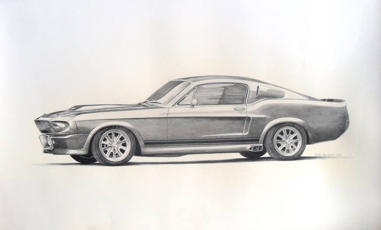 how to draw a mustang