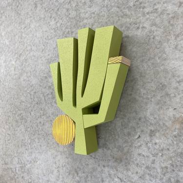 "LemonTree" Modern Wood Wall Sculpture thumb