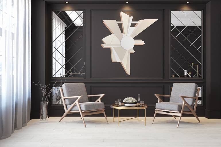 Original Art Deco Abstract Sculpture by Scott Troxel