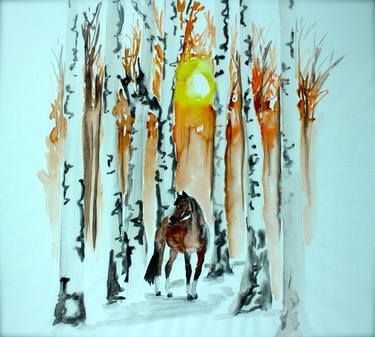 Original Fine Art Horse Paintings by Amanda Combs