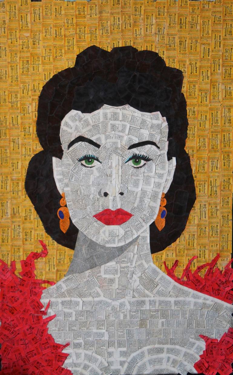 VIVIEN LEIGH Jackson Hole, WY Theater Ticket Stubs Collage Collage by