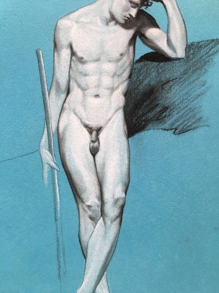 Original Nude Drawing by Jesse Lord Johnson