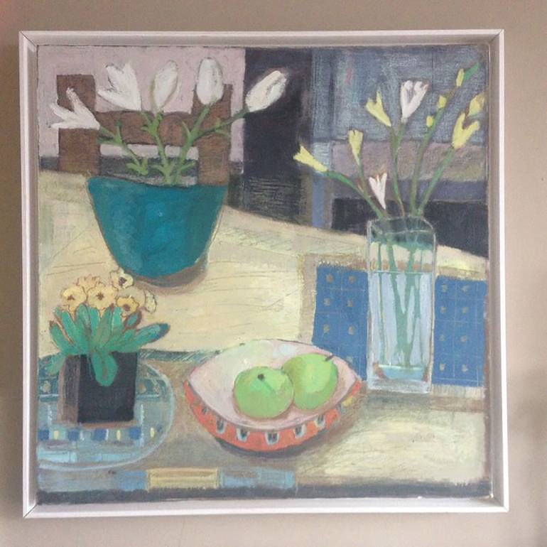 Original Abstract Still Life Painting by Jo Sharpe