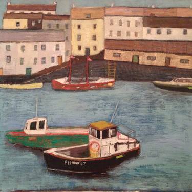 Print of Boat Paintings by Jo Sharpe