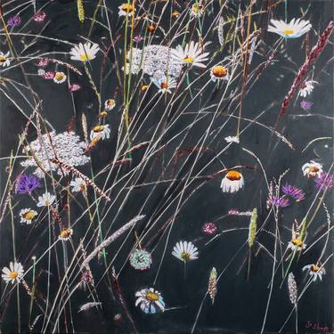 Wild flowers and grasses at the end of summer thumb