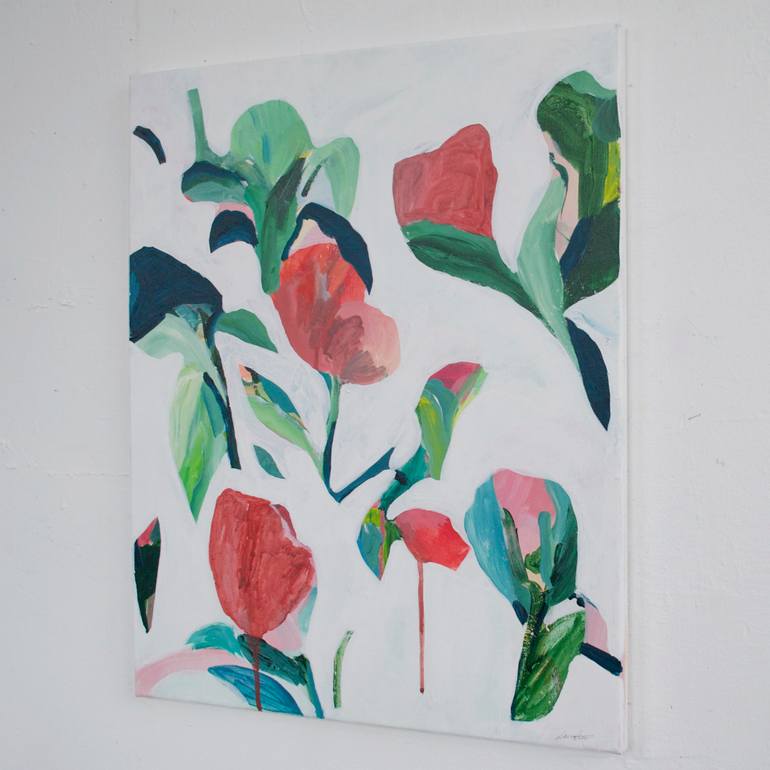 Original Abstract Floral Painting by Laura Gee