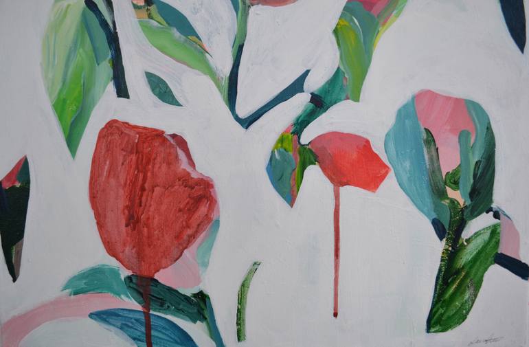 Original Abstract Floral Painting by Laura Gee