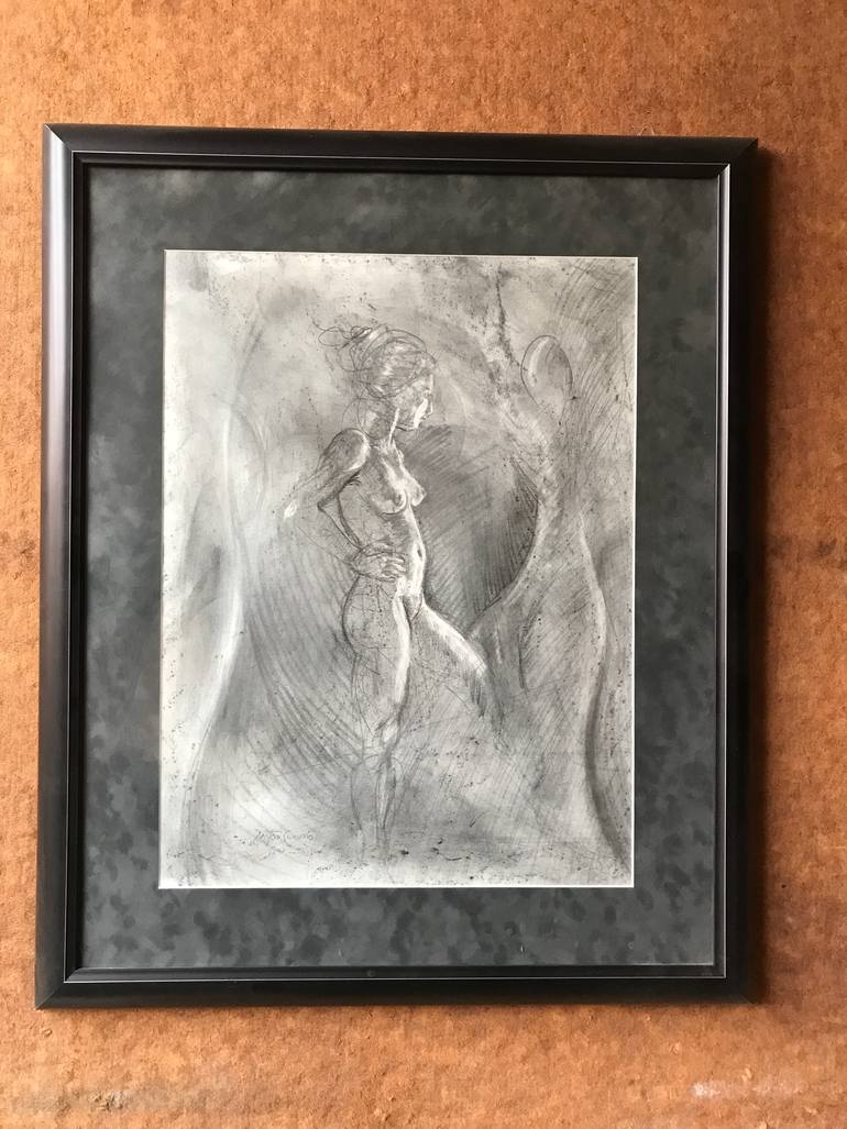 Original Figurative Nude Drawing by Dayton Claudio
