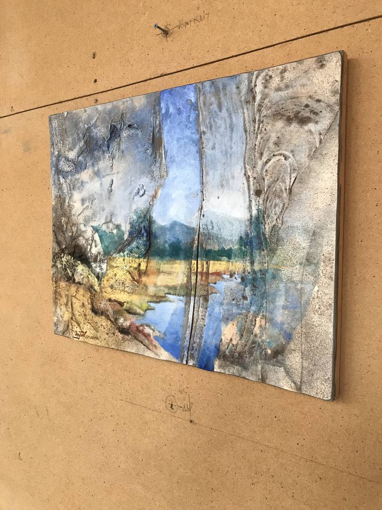 Original Conceptual Landscape Painting by Dayton Claudio