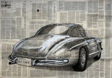 Original Fine Art Automobile Drawings by Pawel Jezak