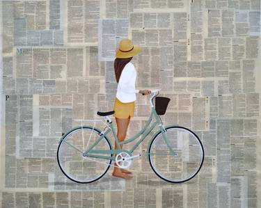 Original Fine Art Bicycle Paintings by Pawel Jezak