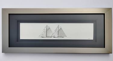 Original Figurative Sailboat Drawings by Pawel Jezak