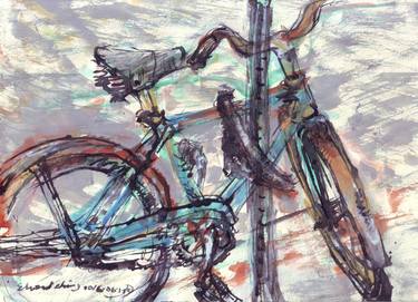Print of Bicycle Paintings by Edward VisualArt
