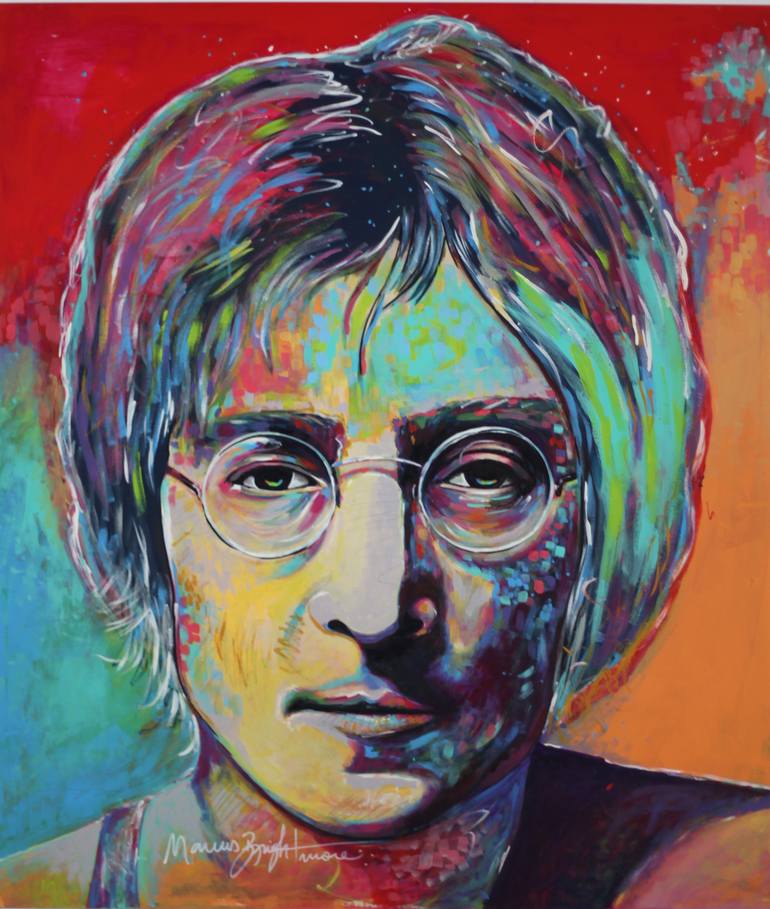 John Lennon Painting by Marcus Brightmore | Saatchi Art