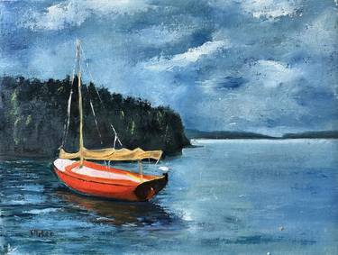 Original Figurative Boat Paintings by Grace McKee