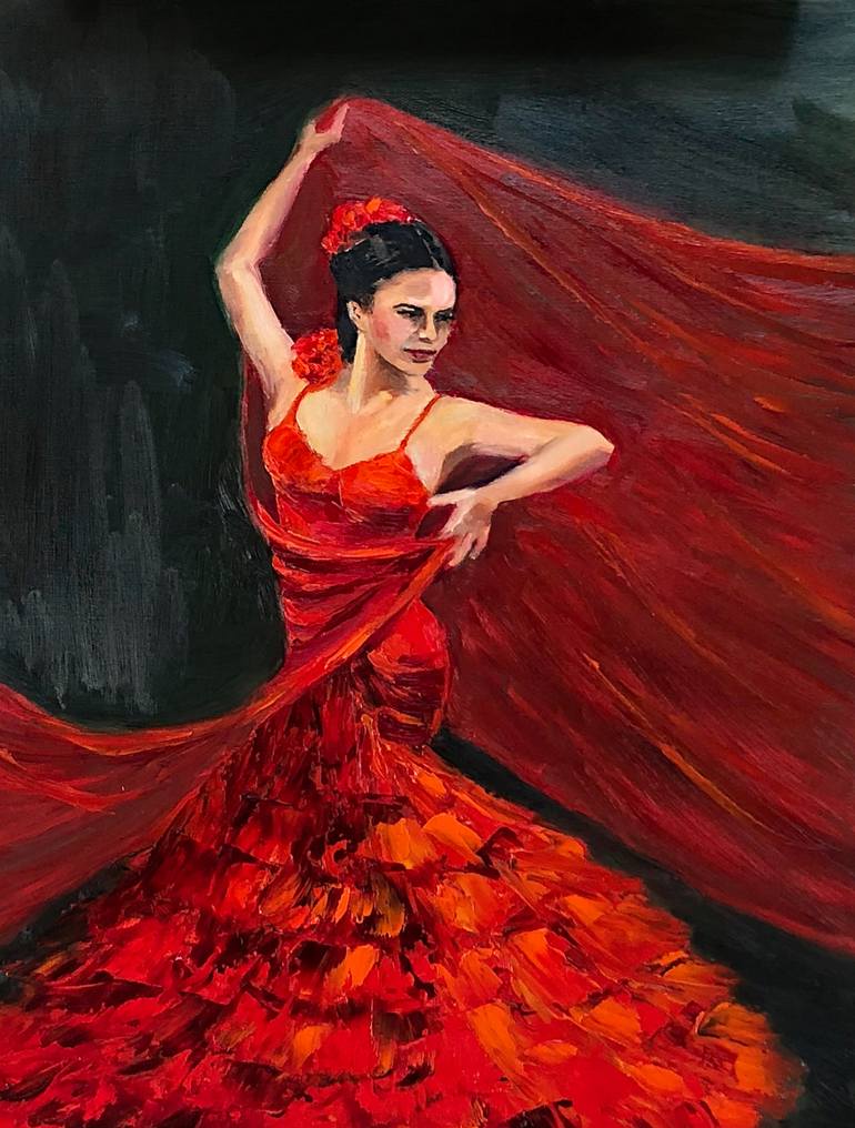 Flamenco dancer Painting by Grace McKee | Saatchi Art