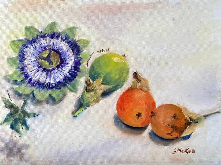 passion fruit flower paintings