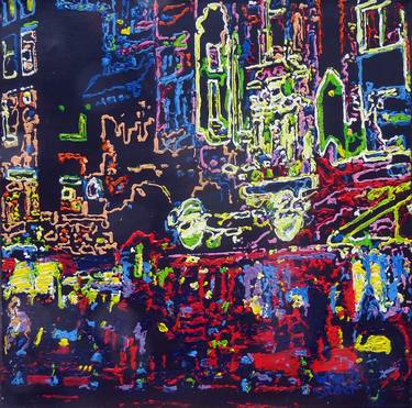 Original Expressionism Cities Painting by William Streep