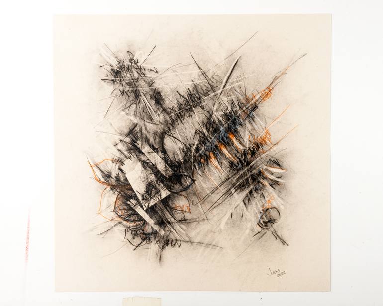 Original Abstract Expressionism Abstract Drawing by Juan Gabriel Pérez Botero - Juga