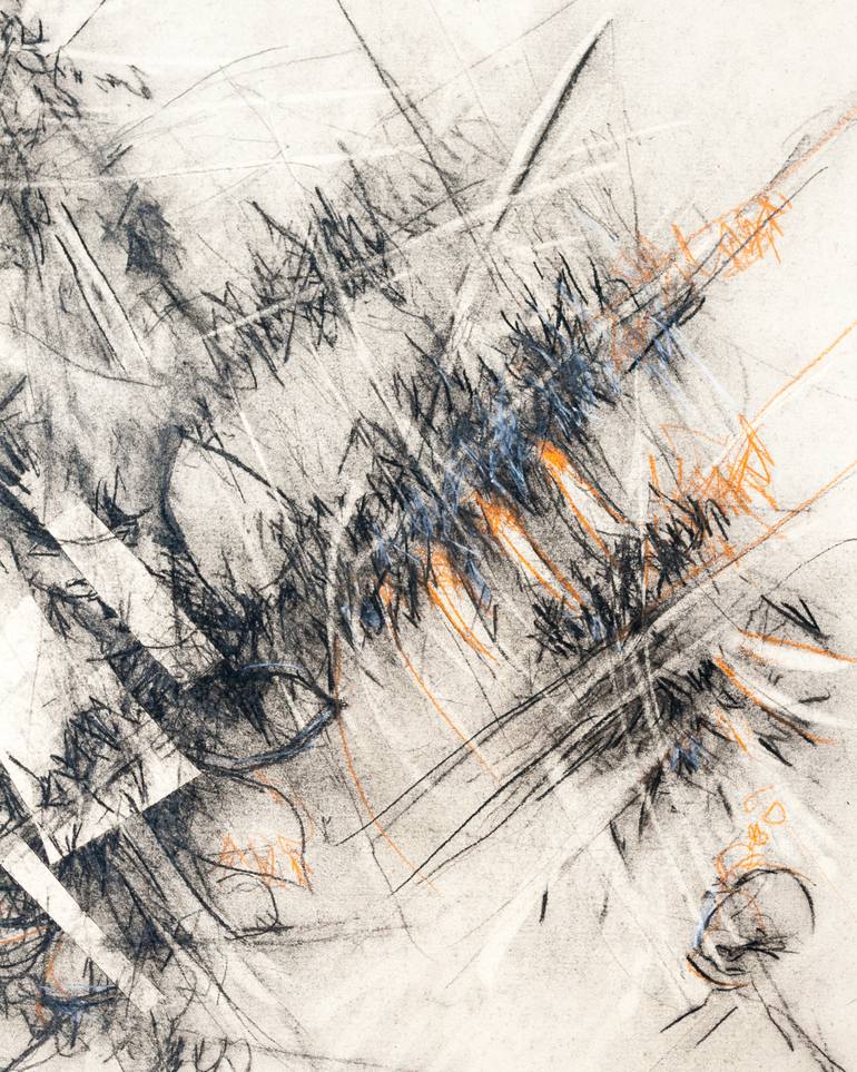 Original Abstract Expressionism Abstract Drawing by Juan Gabriel Pérez Botero - Juga