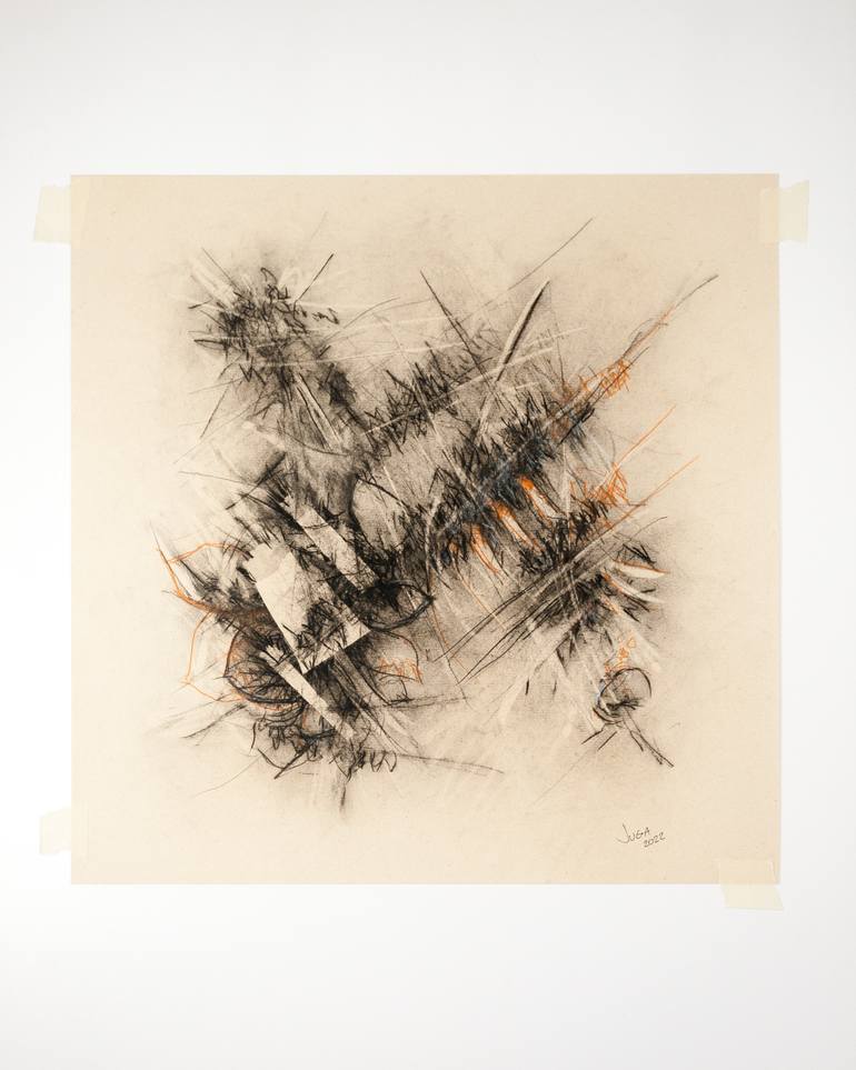 Original Abstract Expressionism Abstract Drawing by Juan Gabriel Pérez Botero - Juga