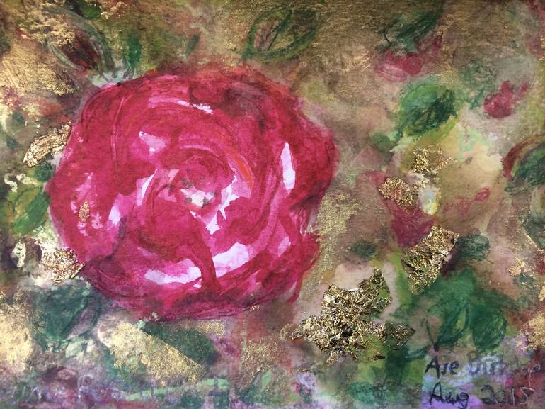 Original Abstract Expressionism Botanic Painting by Aase Birkhaug ICA