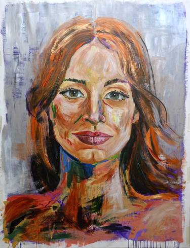 Original Expressionism People Paintings by Alessia Cors