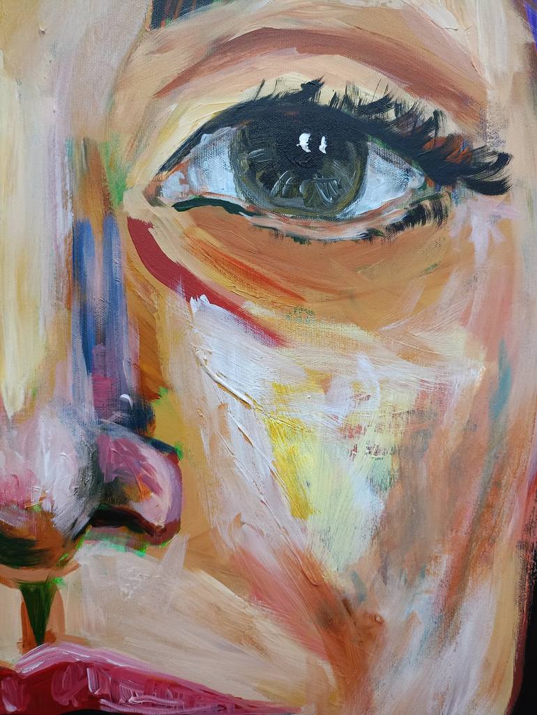Original Expressionism People Painting by Alessia Cors