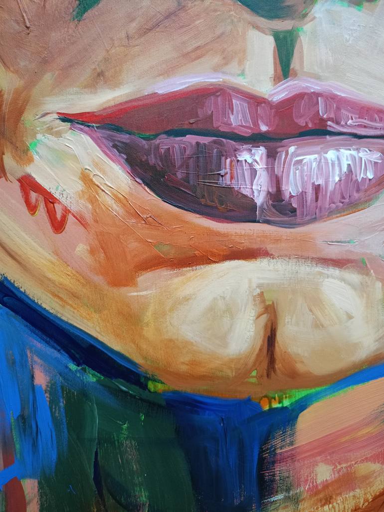 Original Expressionism People Painting by Alessia Cors