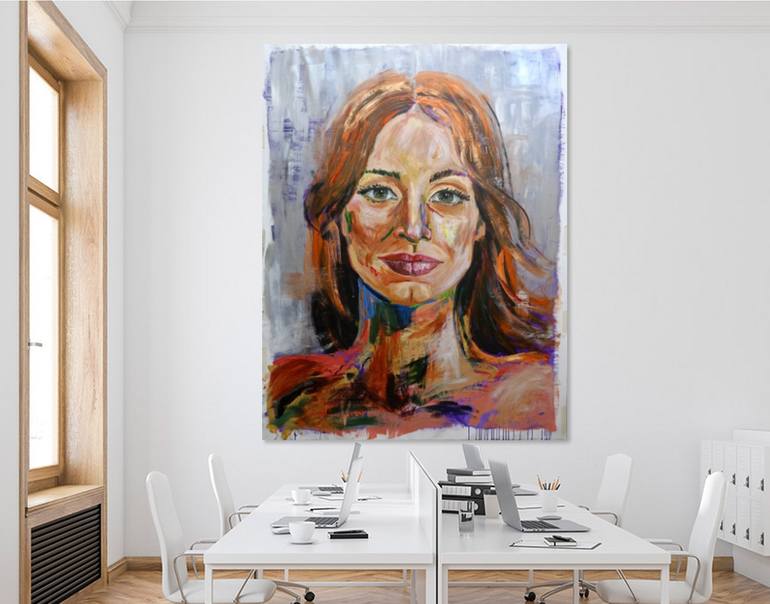 Original Expressionism People Painting by Alessia Cors