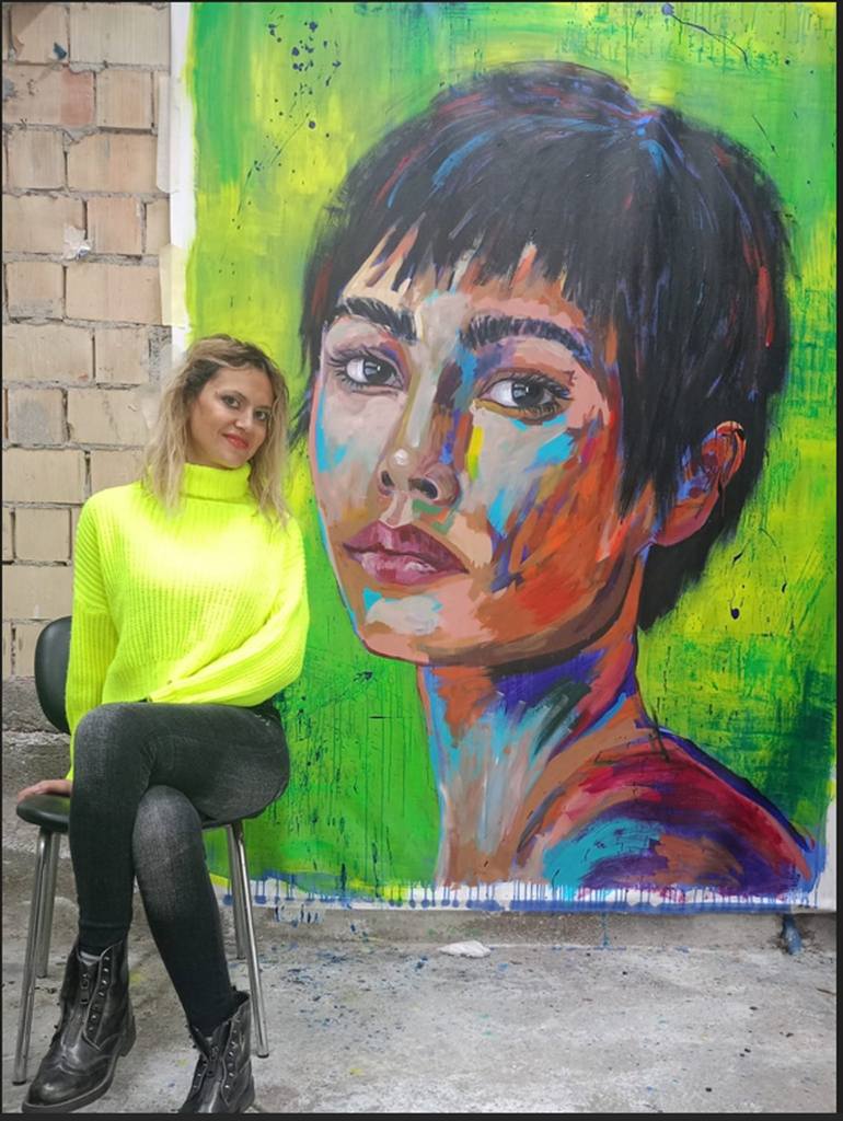 Original Expressionism Women Painting by Alessia Cors