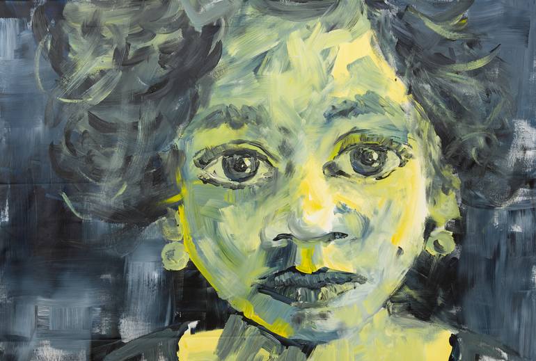 Original Expressionism Portrait Painting by Alessia Cors