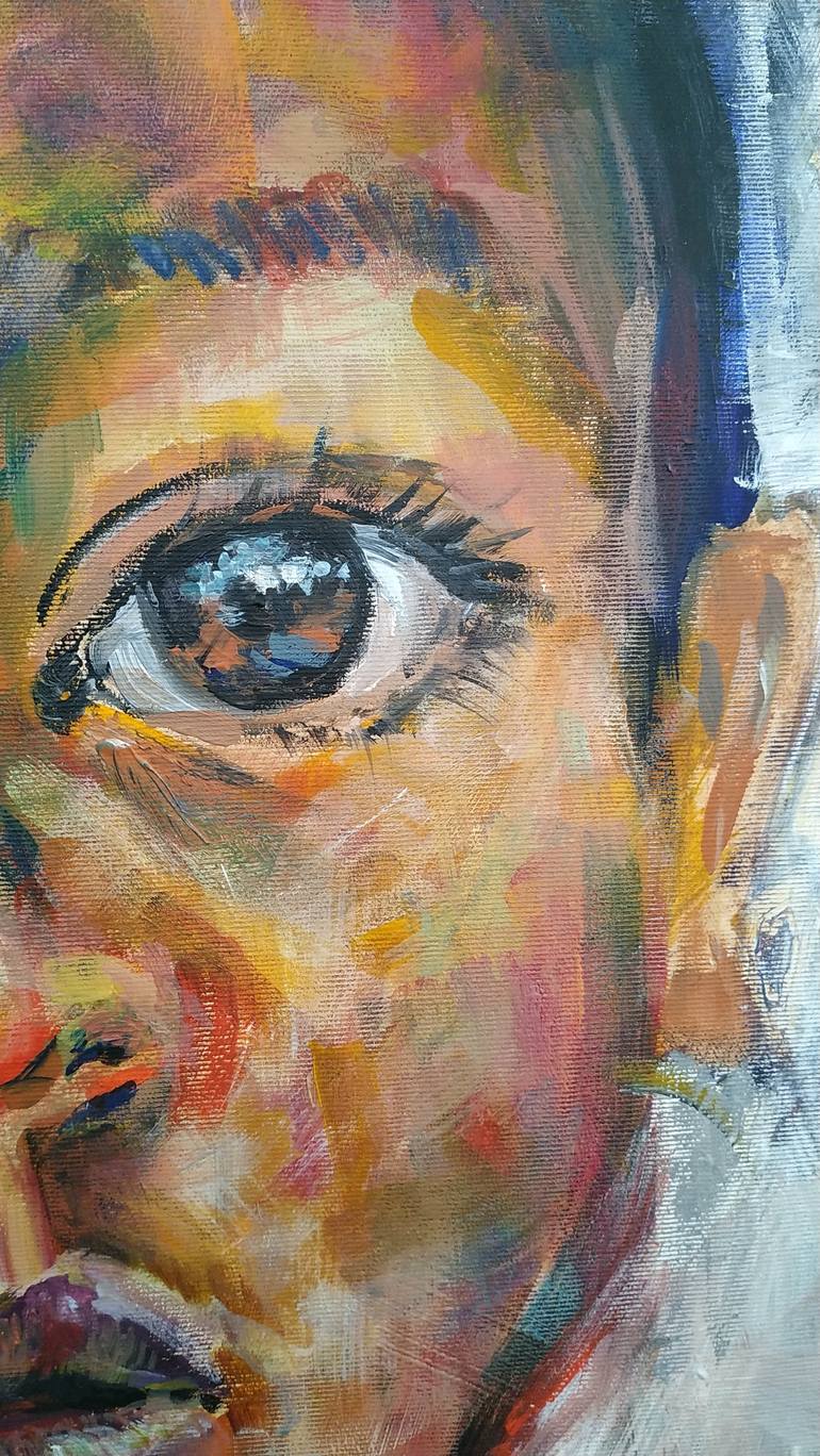 Original Expressionism Portrait Painting by Alessia Cors