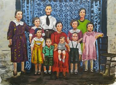 Original Figurative Family Paintings by Alessia Cors