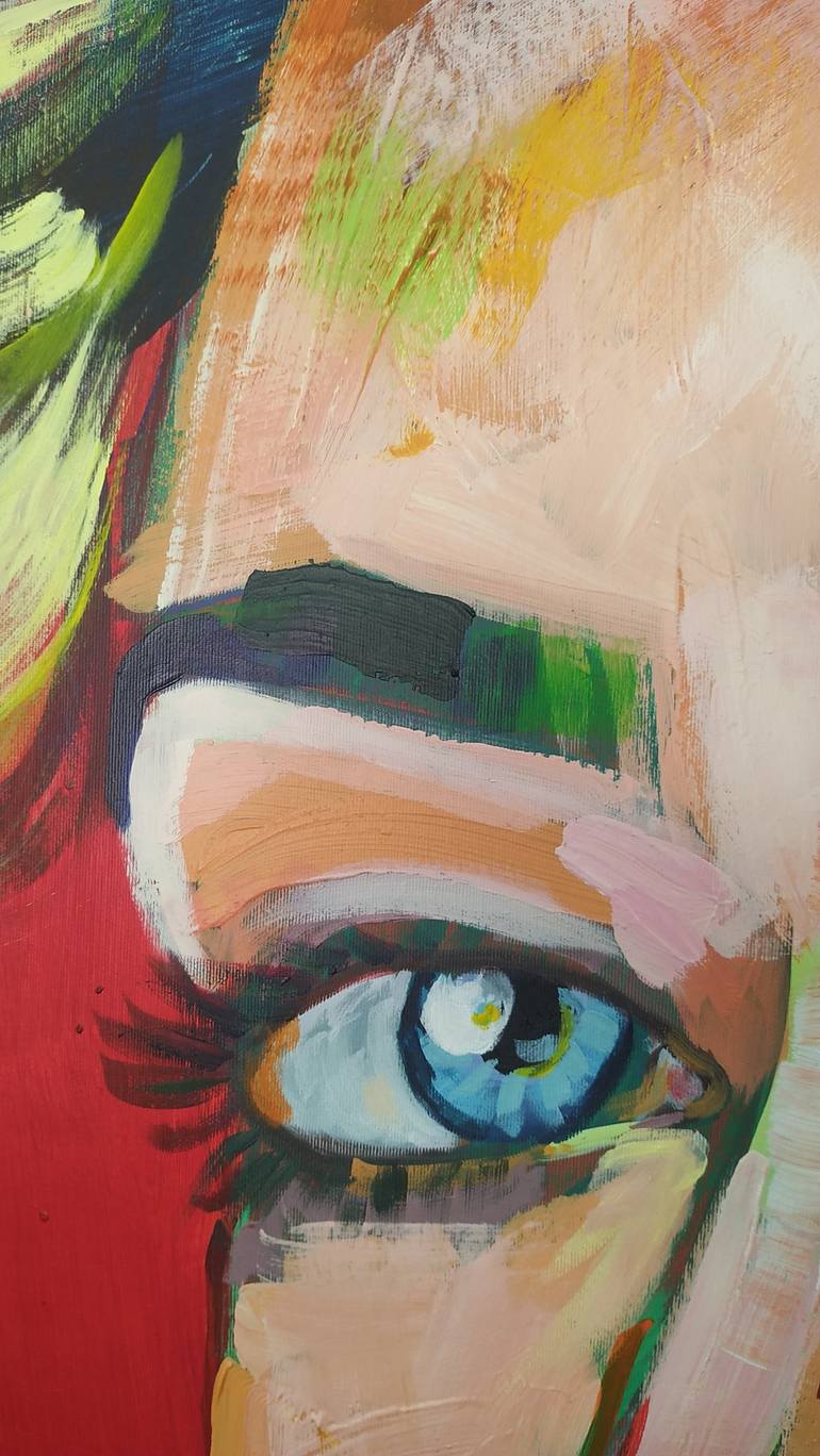 Original Expressionism Portrait Painting by Alessia Cors