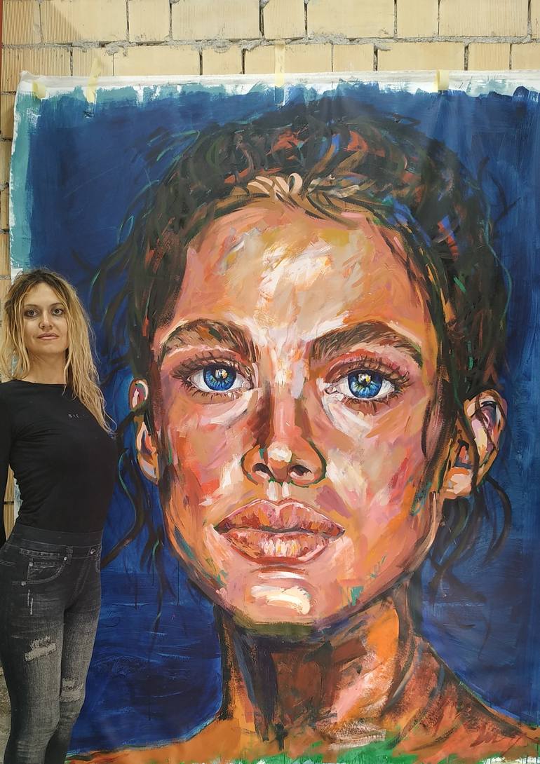 Original Figurative Portrait Painting by Alessia Cors