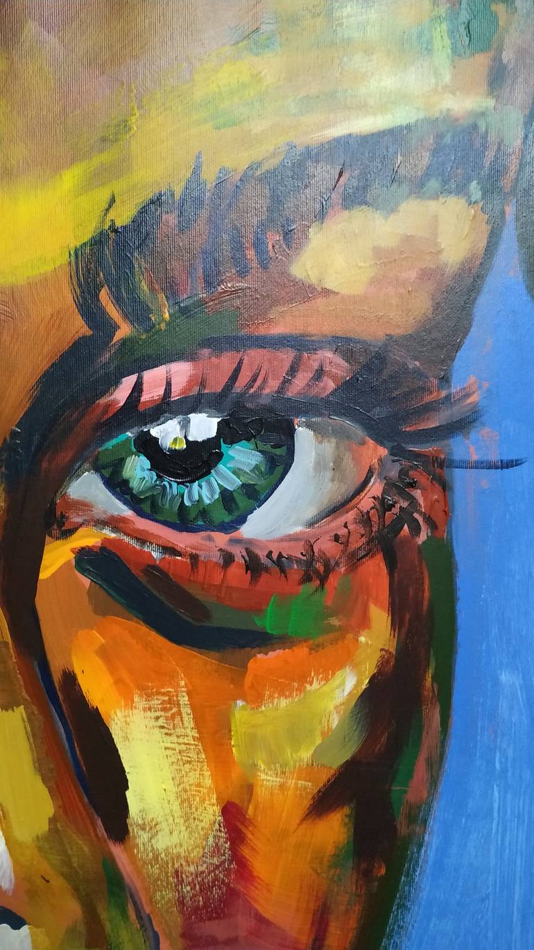 Original Expressionism Portrait Painting by Alessia Cors