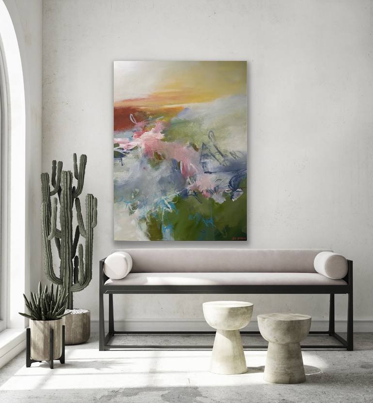 Original Abstract Landscape Painting by Lee Leonard