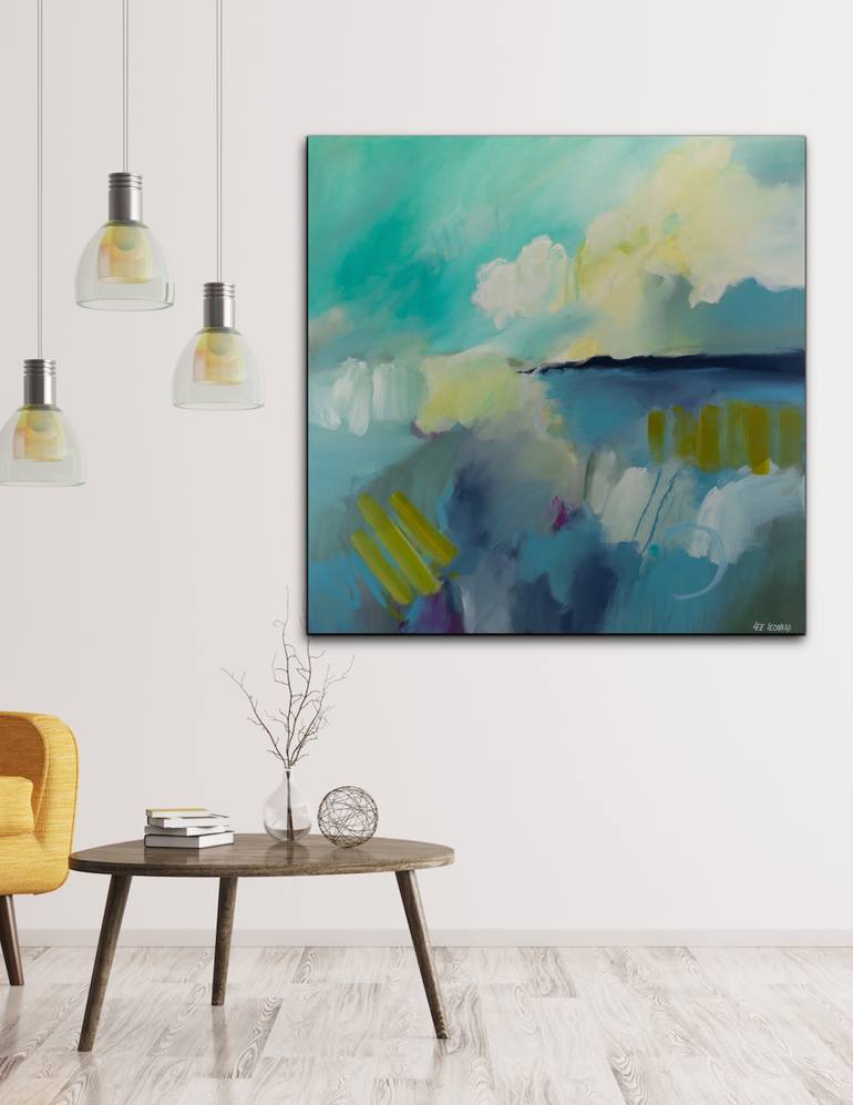 Original Abstract Expressionism Abstract Painting by Lee Leonard