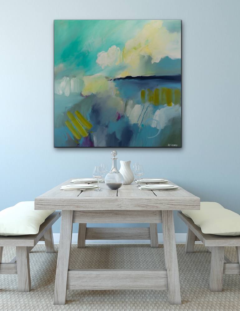 Original Abstract Expressionism Abstract Painting by Lee Leonard