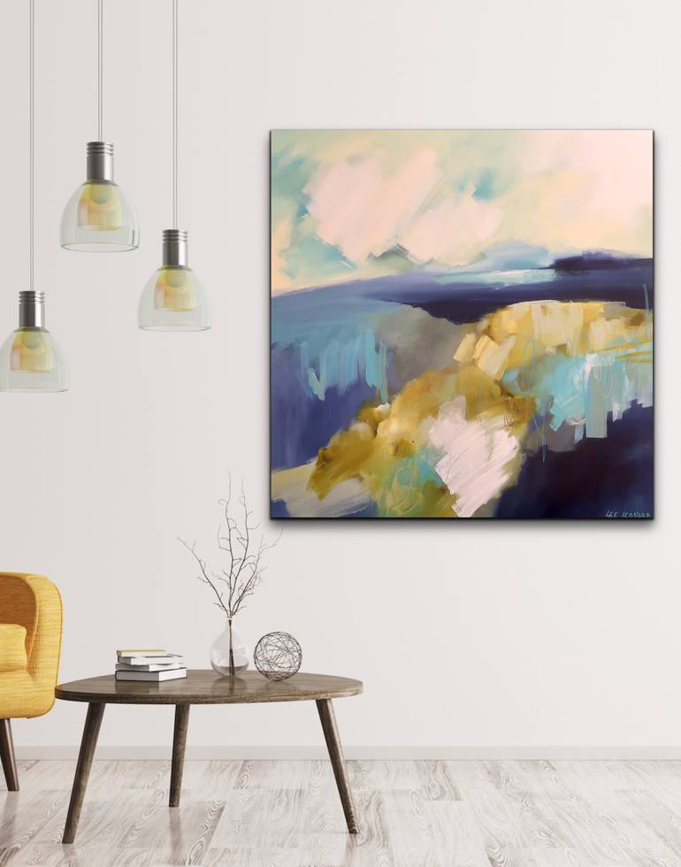 Original Abstract Expressionism Abstract Painting by Lee Leonard