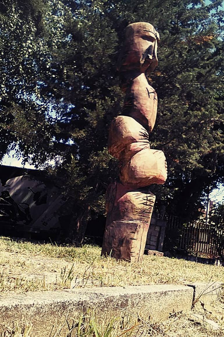 Original Abstract People Sculpture by Macka Macka