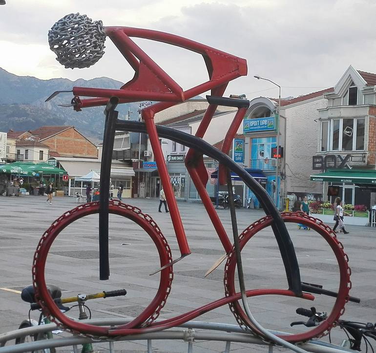 Bronze bicycle 2024 sculpture