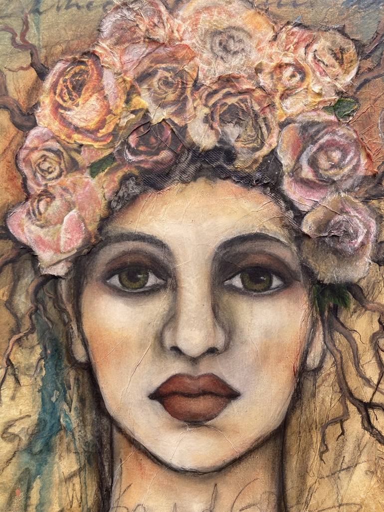 Original Portraiture Fantasy Mixed Media by Lynne Bolton